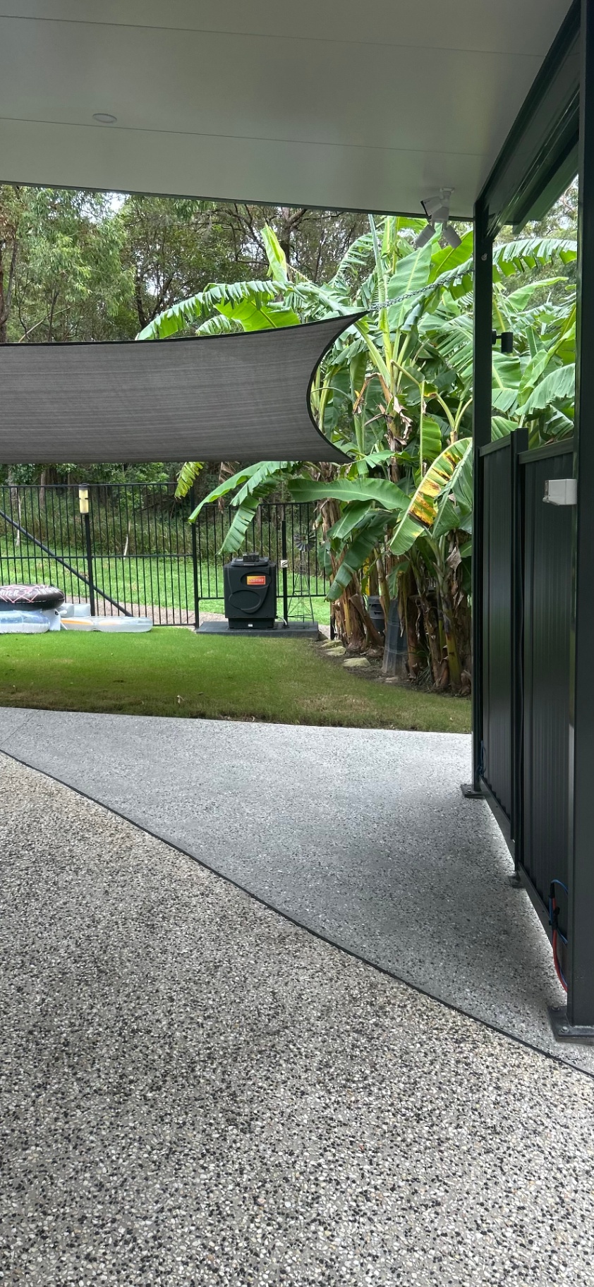 Undercover patio slab